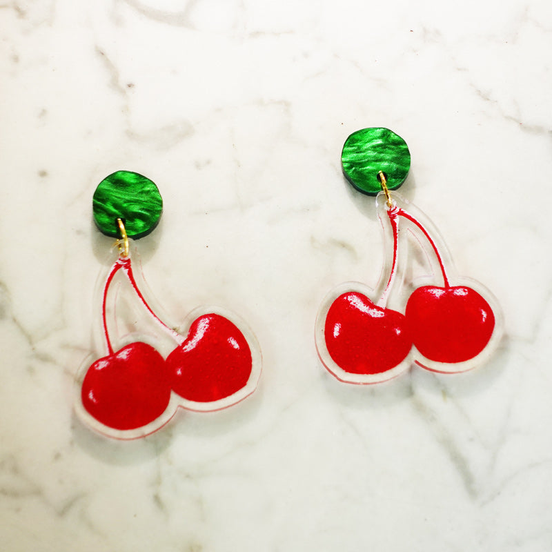 Custom Printed Clear Acrylic Earrings