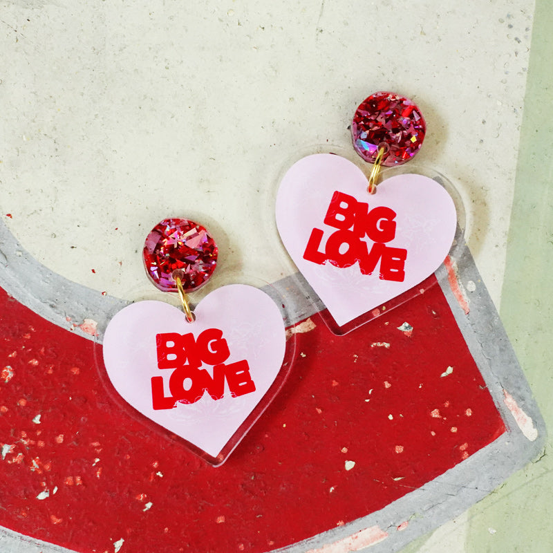 Custom Printed Clear Acrylic Earrings