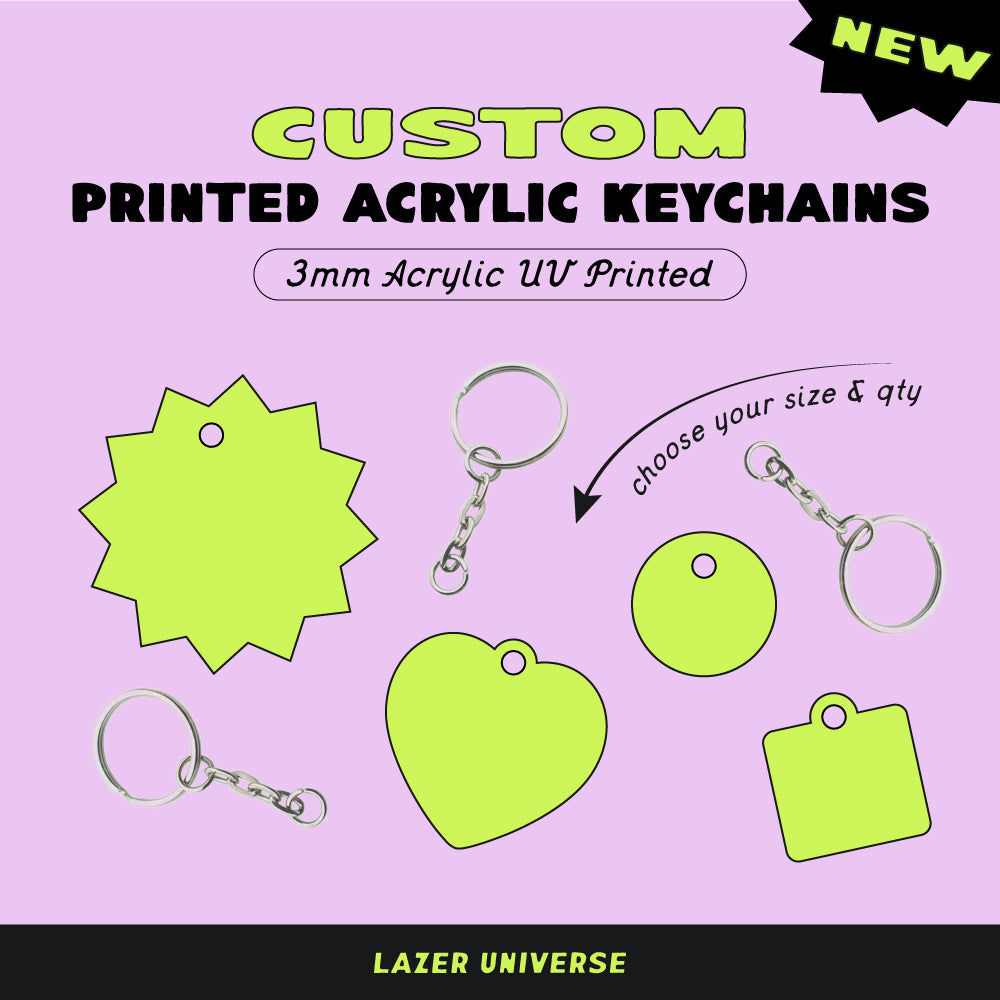Custom Keychains - Printed Clear Acrylic