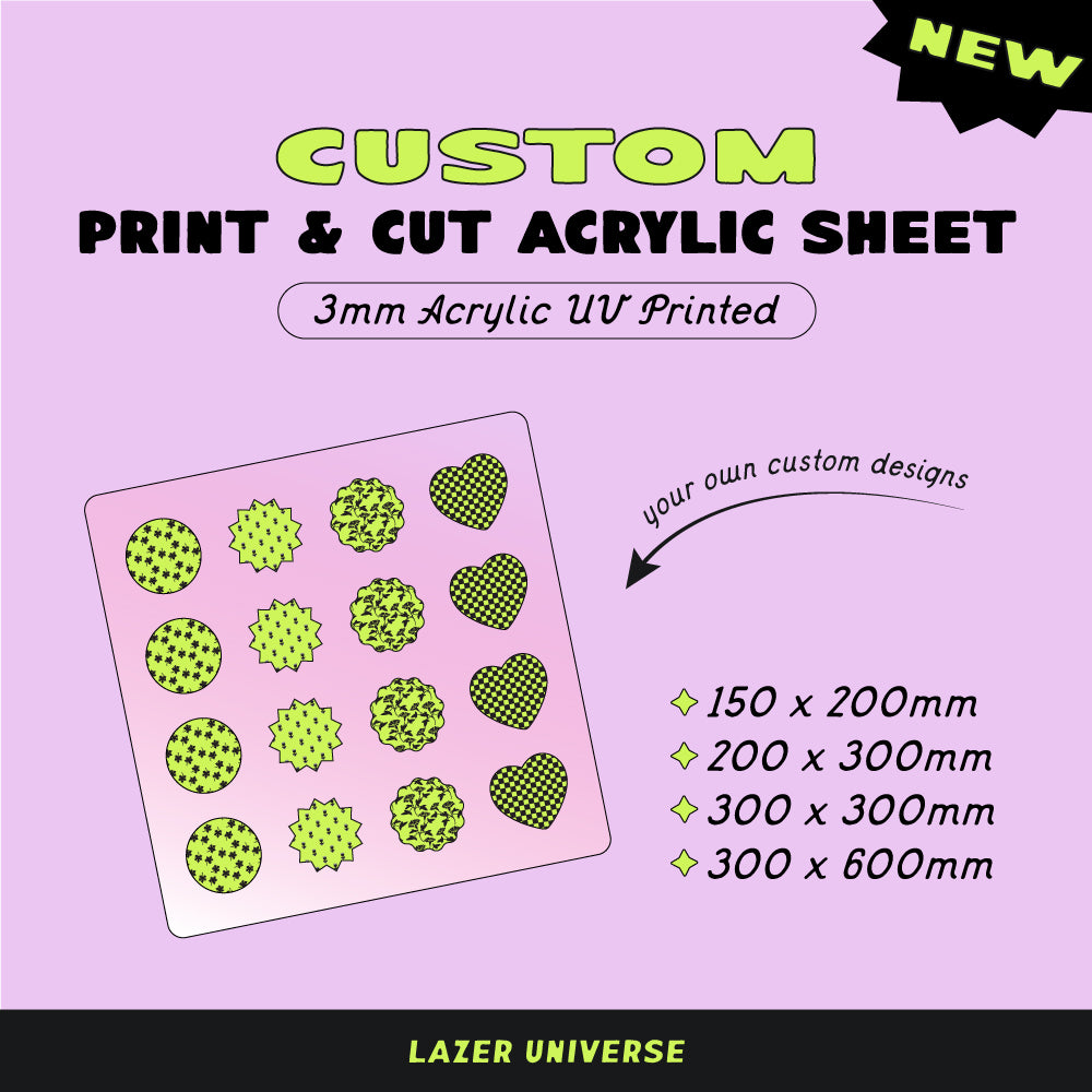 Print and Laser Cut Acrylic Design by Sheet