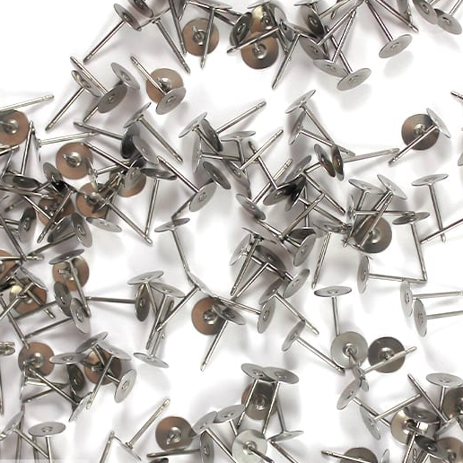 8mm Ear Stud Posts & Backs Surgical Steel