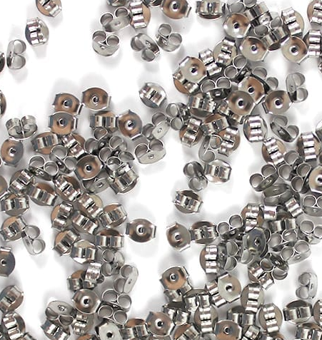 8mm Ear Stud Posts & Backs Surgical Steel