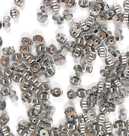 8mm Ear Stud Posts & Backs Surgical Steel